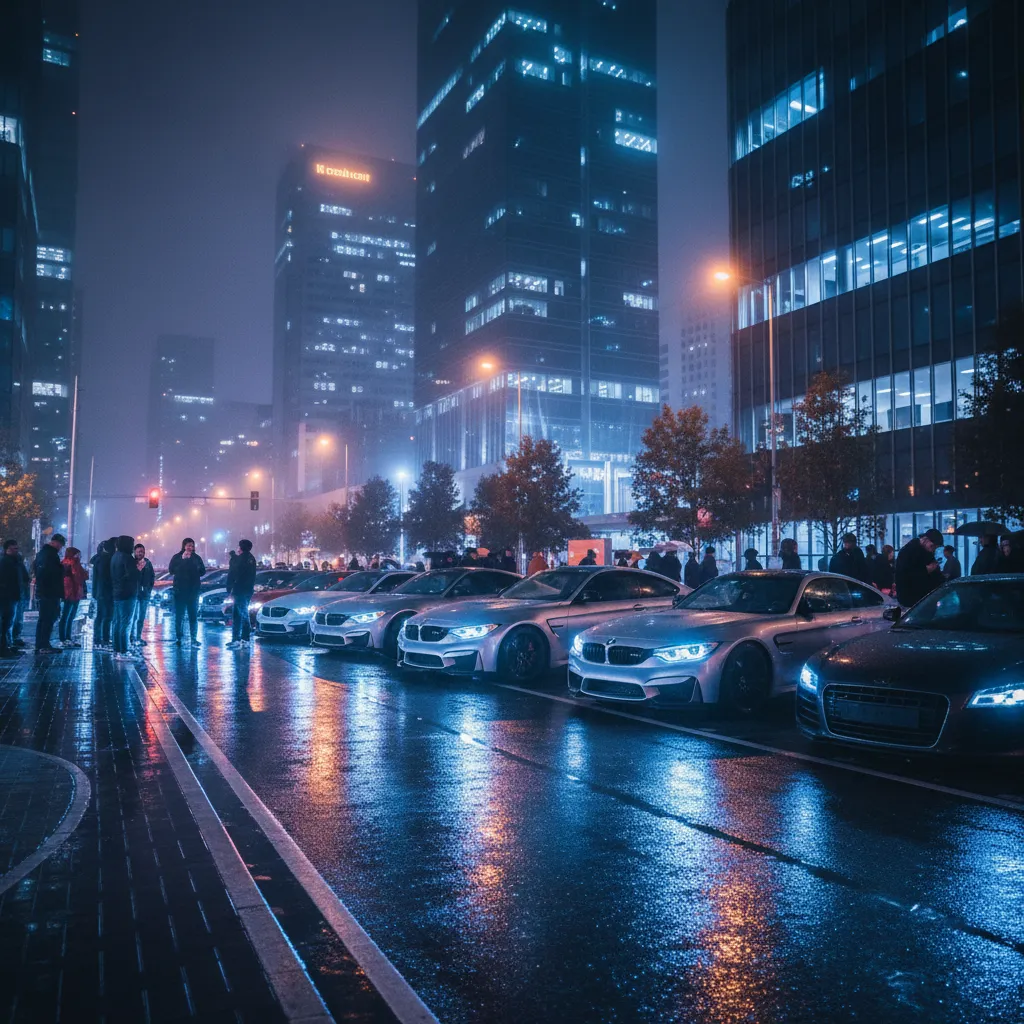 Şehir merkezinde araç buluşması